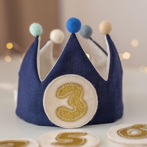 Hitos mensuales intercambiables para fotos de bebés, accesorio para fotos de recién nacidos primer año, regalo para baby shower Musselin Party Krone mit Alter