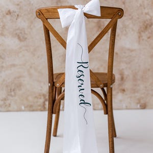 Personalized Wedding Chair Seating Ribbon, Personalized COTTON Ribbon ...