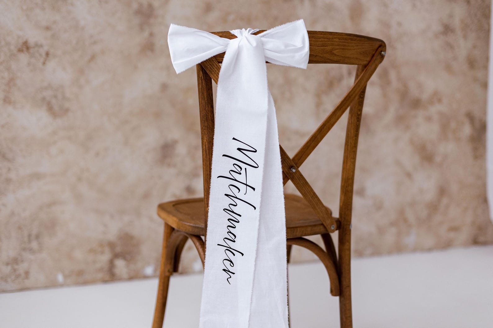 Personalized Matchmaker Chair Seat Tape Cotton Ribbon Seat Tags Wedding ...
