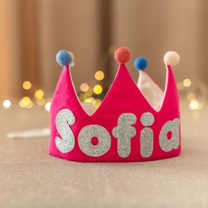 Corona ricamata a mano per compleanni di bambini e neonati, ricordo personalizzato per il primo compleanno e occasioni speciali