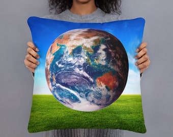 New EARTH Pillow Cushion Case - Kangaboy Pillow Cushion Cover - Earth Poem Pillow Cushion Cover - Inspirational Love Earth Pillow Case