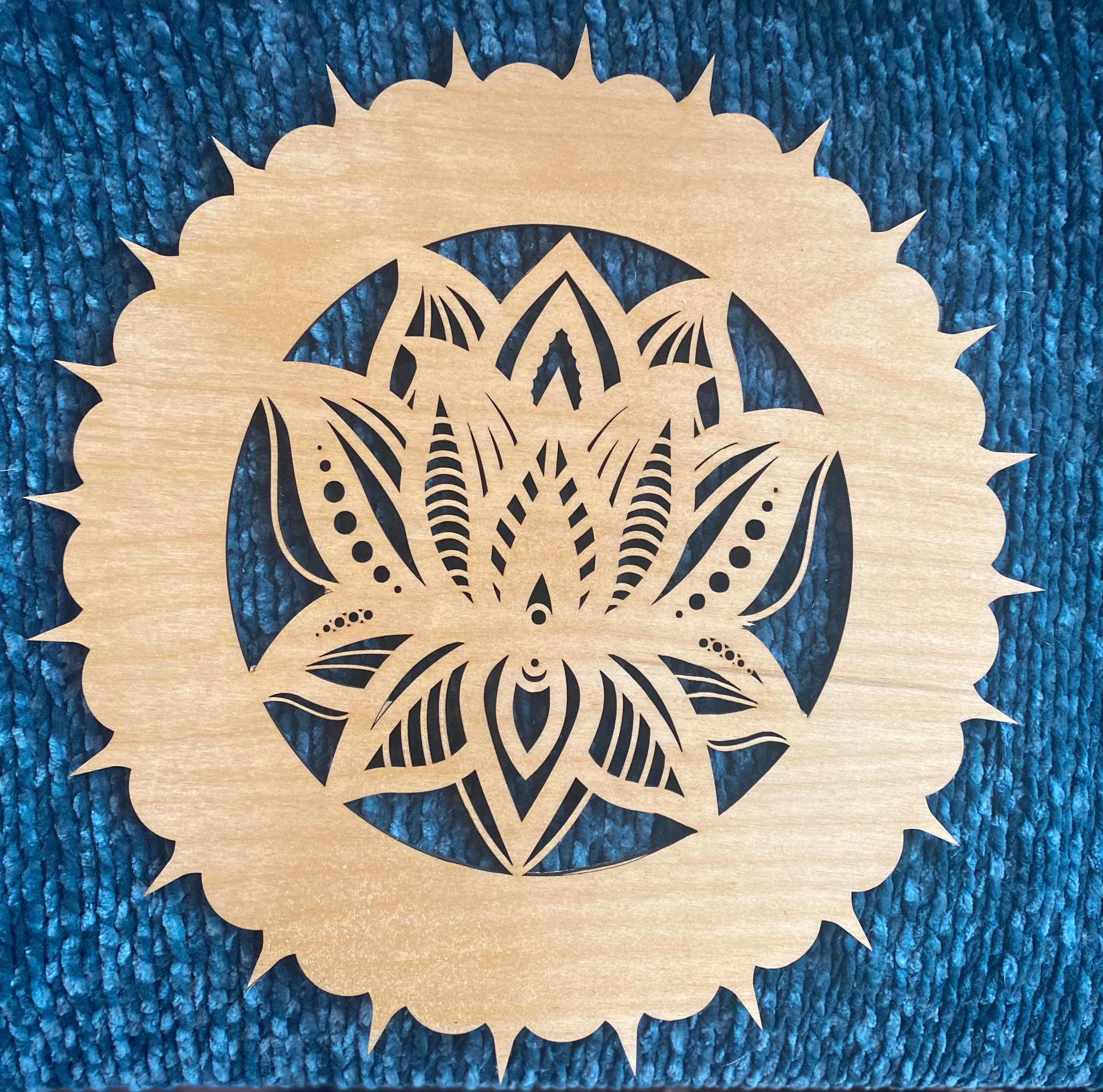 12 inch wooden Lotus Flower Etsy