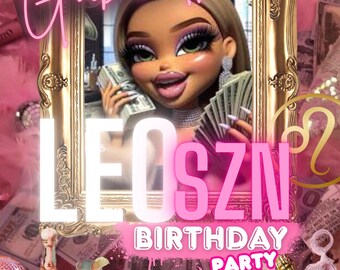 Invitación de cumpleaños de LEO SZN: plantilla editable para cualquier cumpleaños