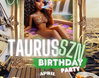 Invitación de cumpleaños de TAURO SZN: plantilla editable para cualquier cumpleaños