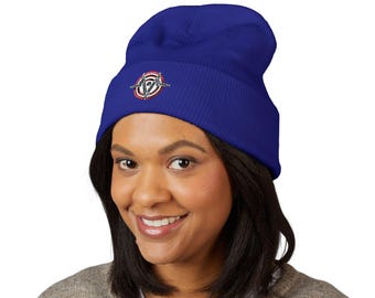 Hazbin Hotel Inspired VoxTek Logo Embroidered Beanie