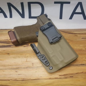 Made to fit Glock 19/23/32 Streamlight TLR-7 Light Bearing Kydex AIWB Appendix AIWB Holster TLR7 fde Mod-Wing