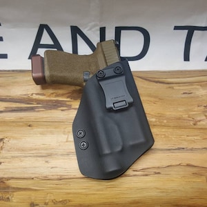 Made to fit Glock 19/23/32 Streamlight TLR-1 Light Bearing Kydex AIWB Appendix AIWB Holster TLR1 *blk*