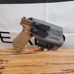 Made to fit Glock 19/19X/23/32 Streamlight TLR-1 HL Light Bearing Kydex AIWB Appendix Holster Grey Loop/Mod-Wing