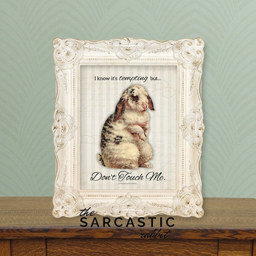 Don't Touch Me Victorian Rabbit, Rabbit, Bunny, Art. Poster, Print ...