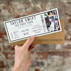Personalisierte Konzertkarte, Band, Comedy-Show, Live, Festival, Überraschungsgutschein, Musical, Coupon, Pass, Faux / Fake, künstlich, Andenken