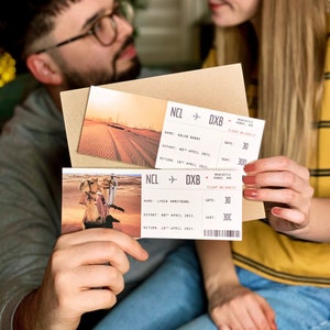 Boarding Pass | Weekend Away | Trip Abroad | Boarding Pass Style Invitation| Surprise Gift|Surprise trip| holiday reveal |Ticket| Valentines