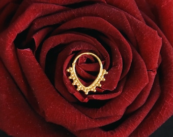 Gold plated Septum piercing, nose ring