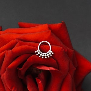 Piercing en argent, anneau, septum