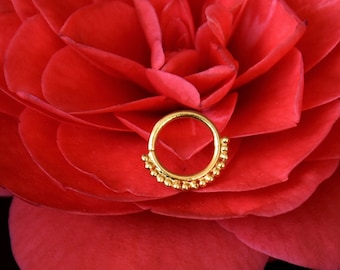 Gold plated Septum piercing, nose ring
