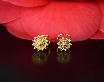 Gold plated nose stud