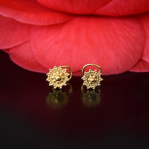 Gold plated nose stud