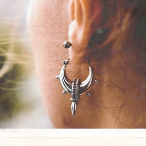 Silver hoop earrings