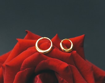 Gold plated septum piercing, nose ring