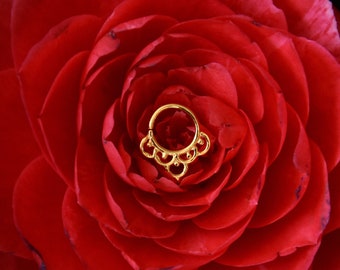 Gold plated Septum piercing, nose ring