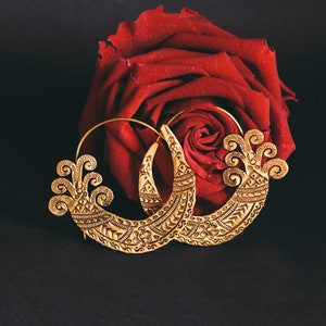 Boucles d’oreilles ethniques en laiton