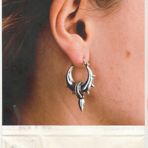 Silver hoop earrings