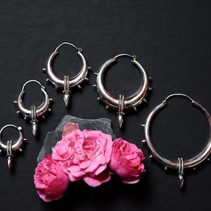 Silver hoop earrings