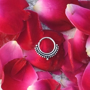Piercing en argent, anneau, septum