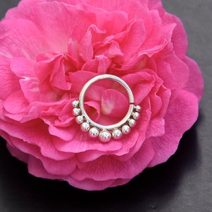 Piercing en argent, anneau pour le nez