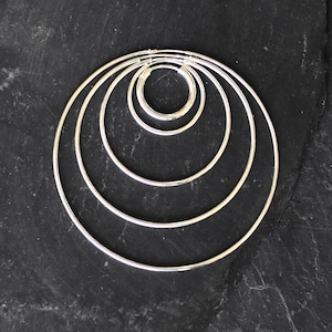Anneaux fins en argent, boucles d’oreilles, creoles légères