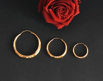 Brass hoops earrings