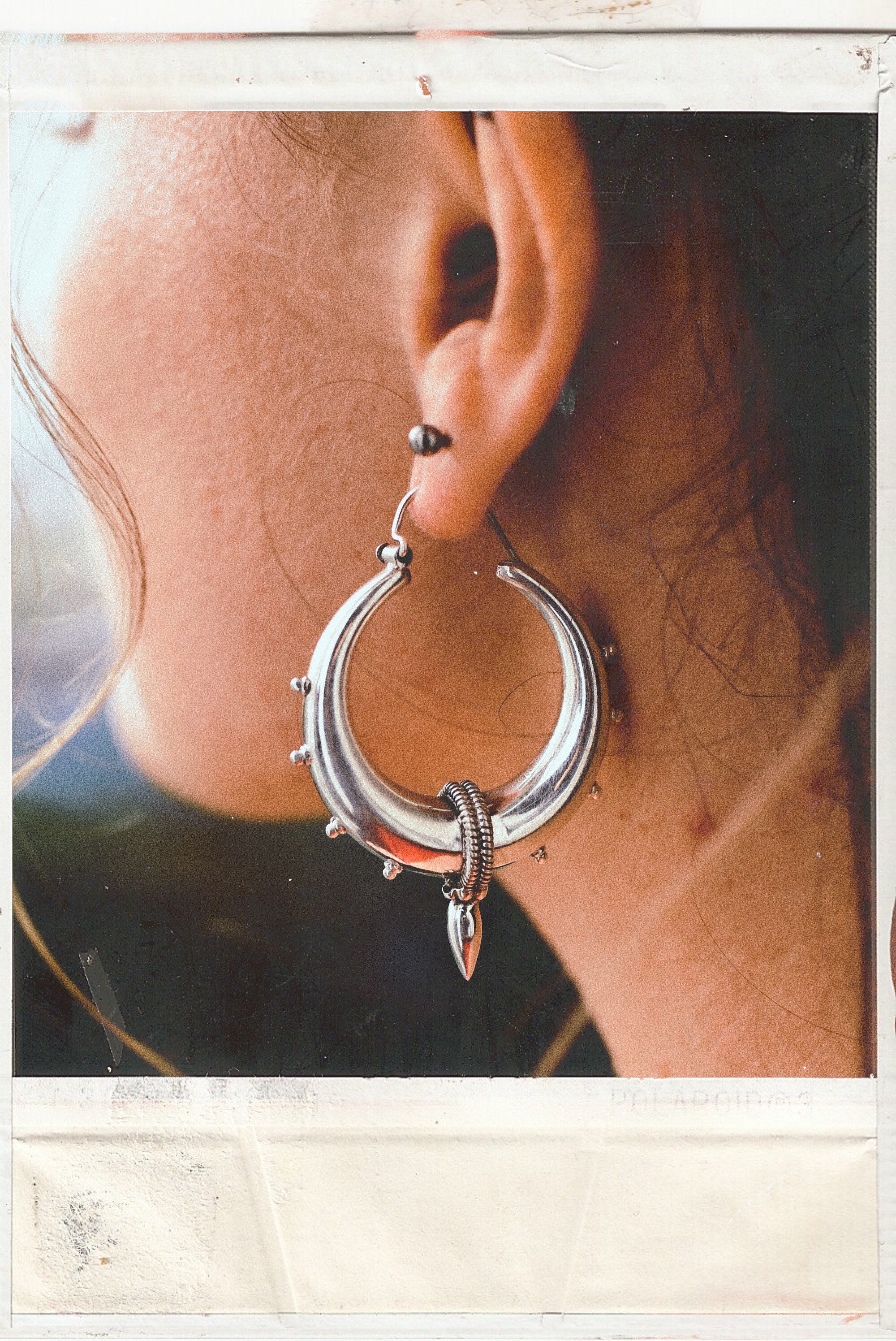 boucles d'oreilles créoles en argent 925 style bali homme femme - webid:1818