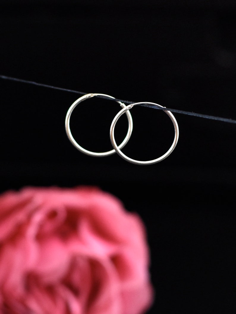 Silver Hoop Earrings Different Sizes Etsy