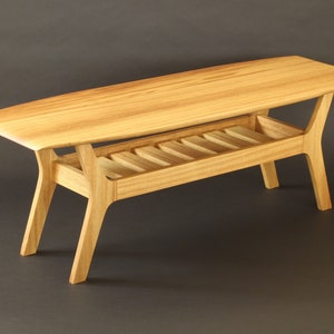 Noll Wide Body Danish Surfboard Coffee Table in African Teak (Iroko)