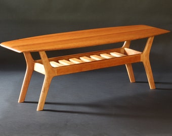 Spicoli Danish Surfboard Coffee Table in Cherry