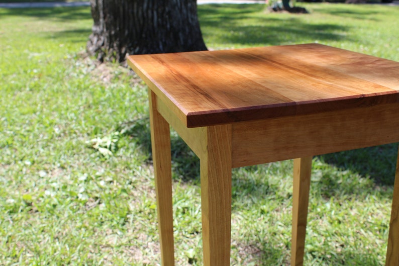 Tapered Leg End Table In Cherry Etsy