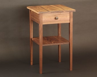 Tapered Leg End Table In Walnut