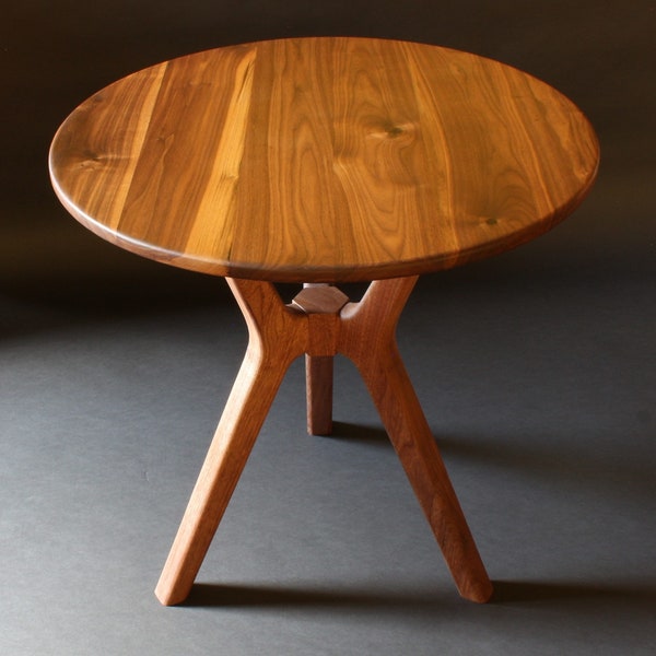 Trichotomic Tripod Table in Walnut