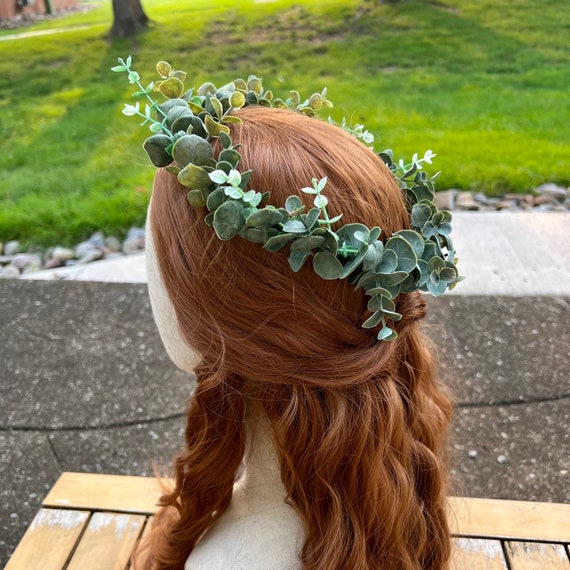 Faux Eucalyptus Crown, Renfest, Summer, Spring, Faux Floral  display picture 1