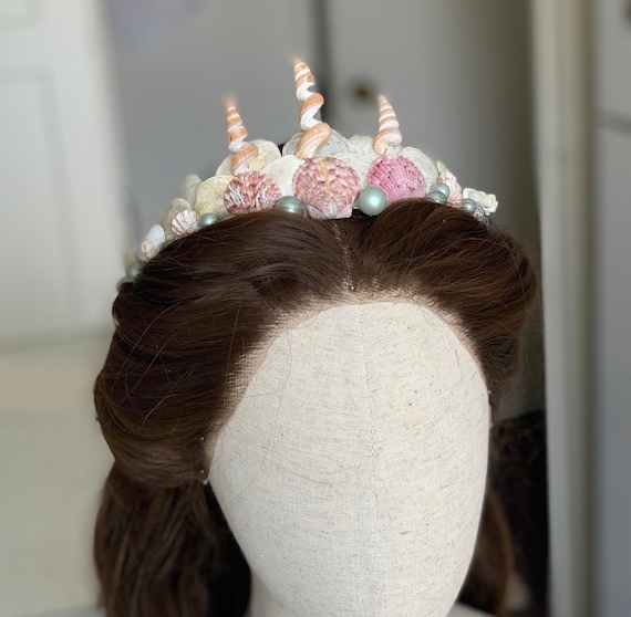 “Under the Sea” Shell & Pearl Crown Headband Ocean Style Seashell Starfish Flower Tiara Crown Women Girls  main image 4