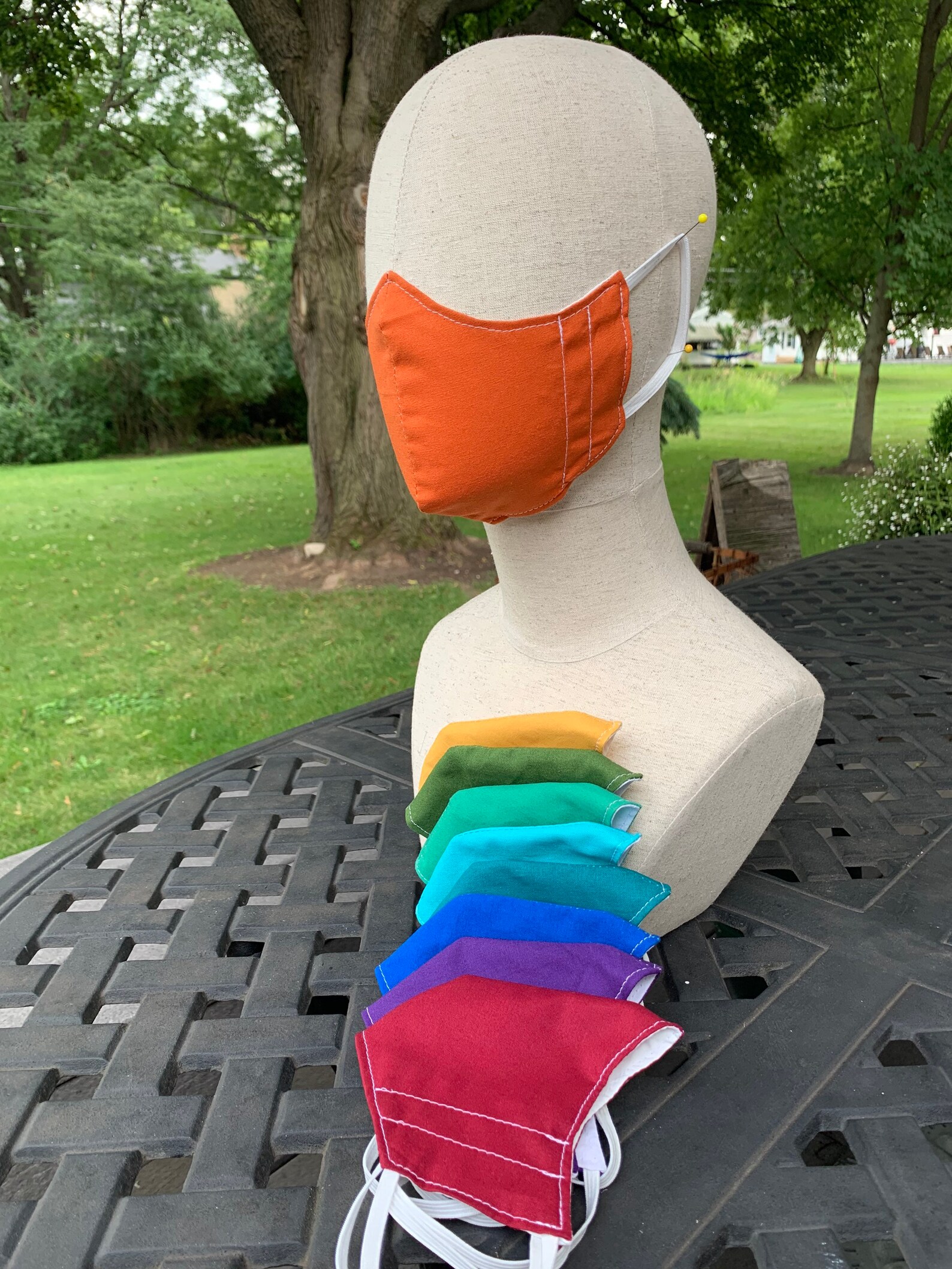 Solid Color Face Masks Rainbow Multicolor Covid Masks Face Etsy