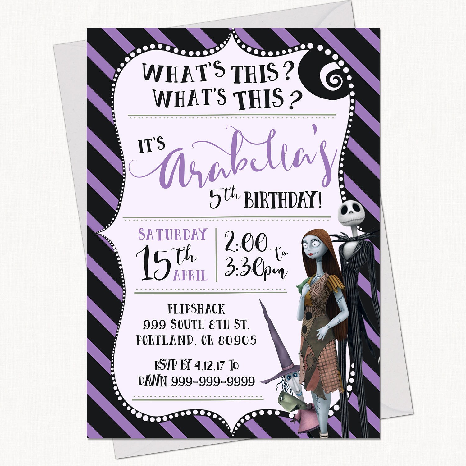 Nightmare Before Christmas Birthday Invitation Template 10