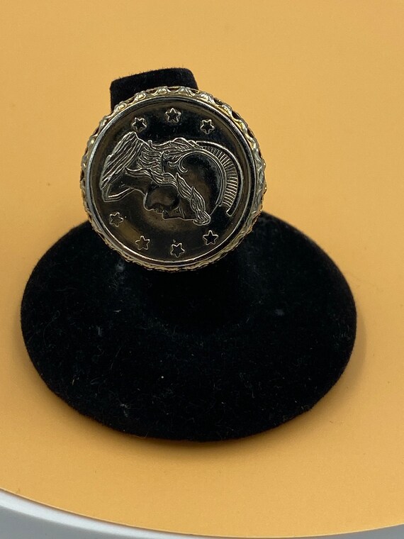 Coin motif Greek or Roman god/goddess ring
