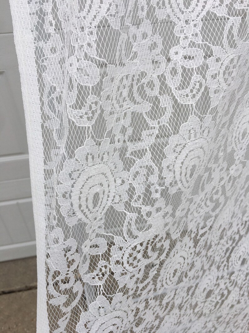 Long Lace Curtain Panel 60 Inches Wide X 78 Free Image 0