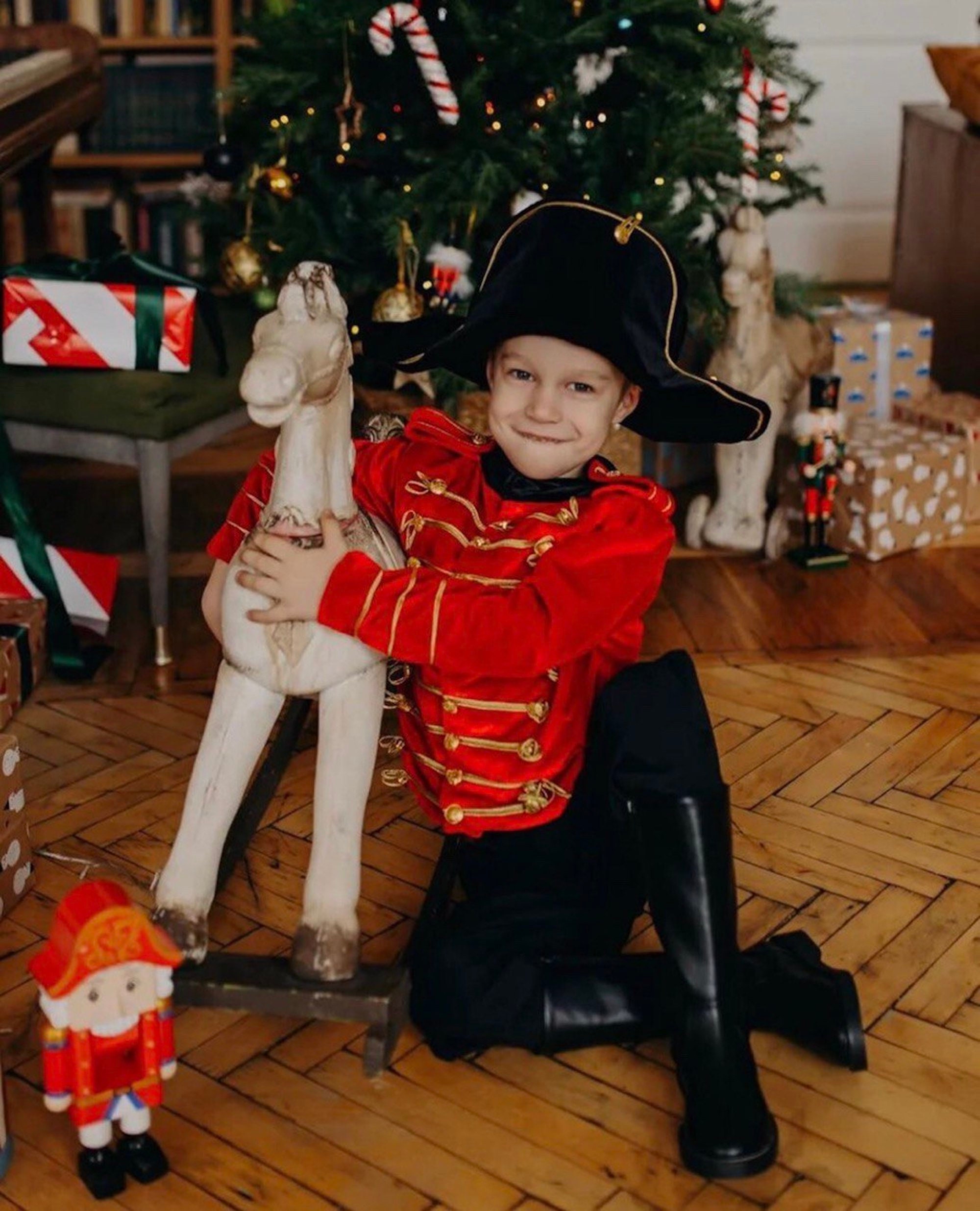 Kids Military Jacket Red Velvet Coat Nutcracker Costume Etsy