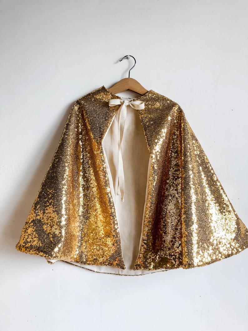 Gorgeous Sequin Cape Kids Cloak Dress Handmade Dress Princess Costume Soft Girl Gift Sequin Cape Costume Fabulous Girl Dress