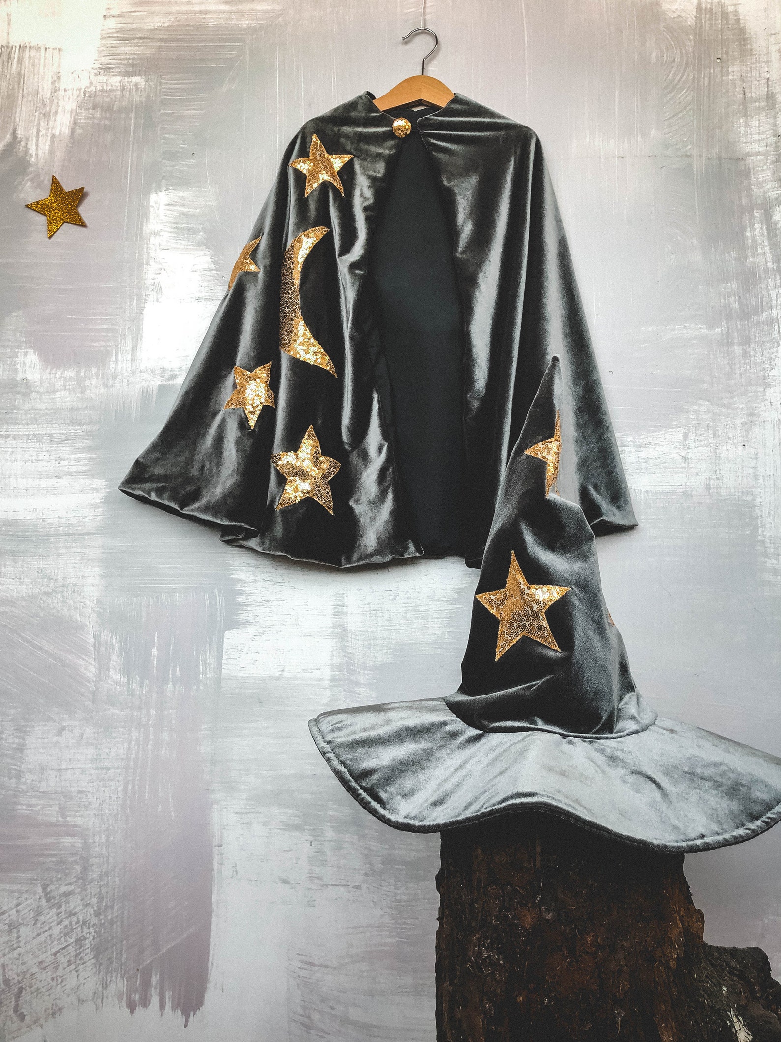 Kids Wizard Moon And Stars Costume Child Wizard Robe For | Etsy