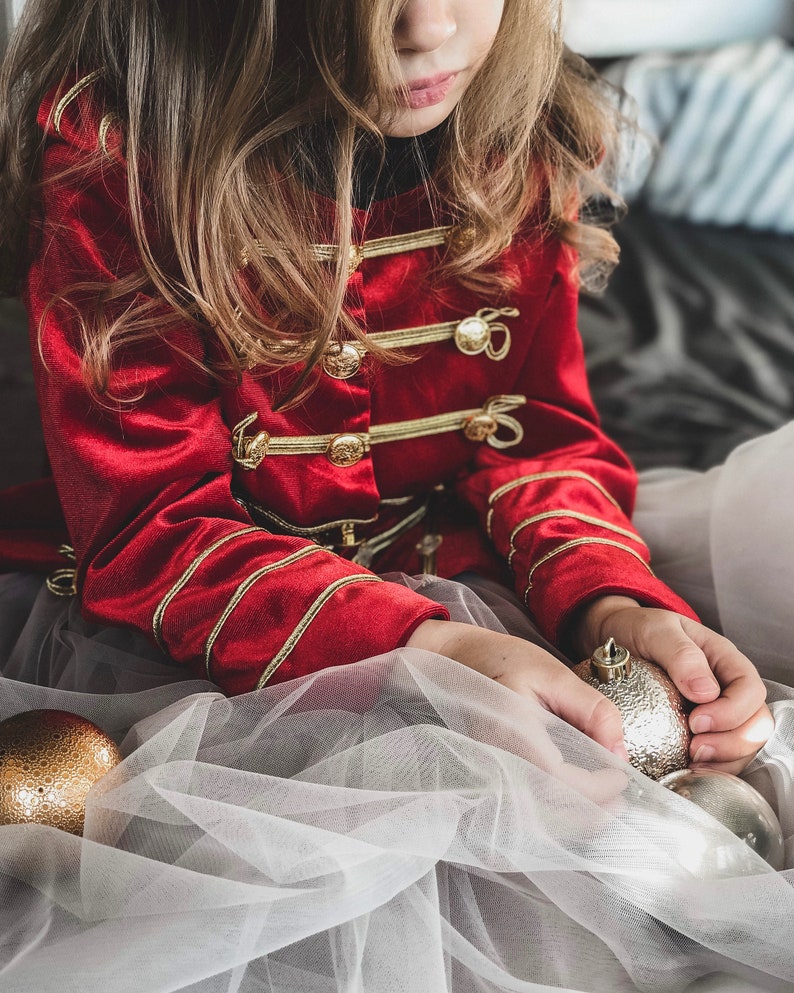 Red Velvet Military Jacket Carnival Nutcracker Costume Party Etsy