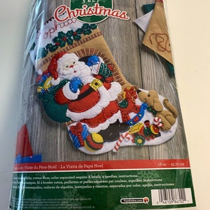 Santa's Visit Bucilla Christmas Stocking Kit