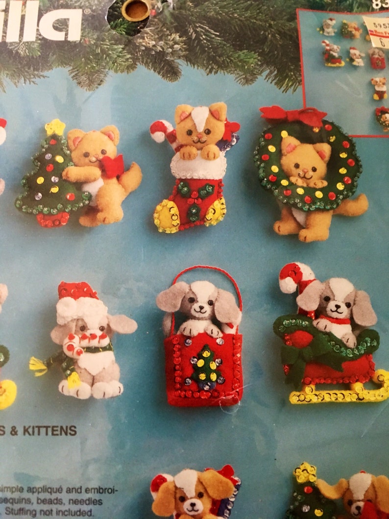 Playful Cat and Dog in Pine Wreath Ornament (Set of 4) main image 1