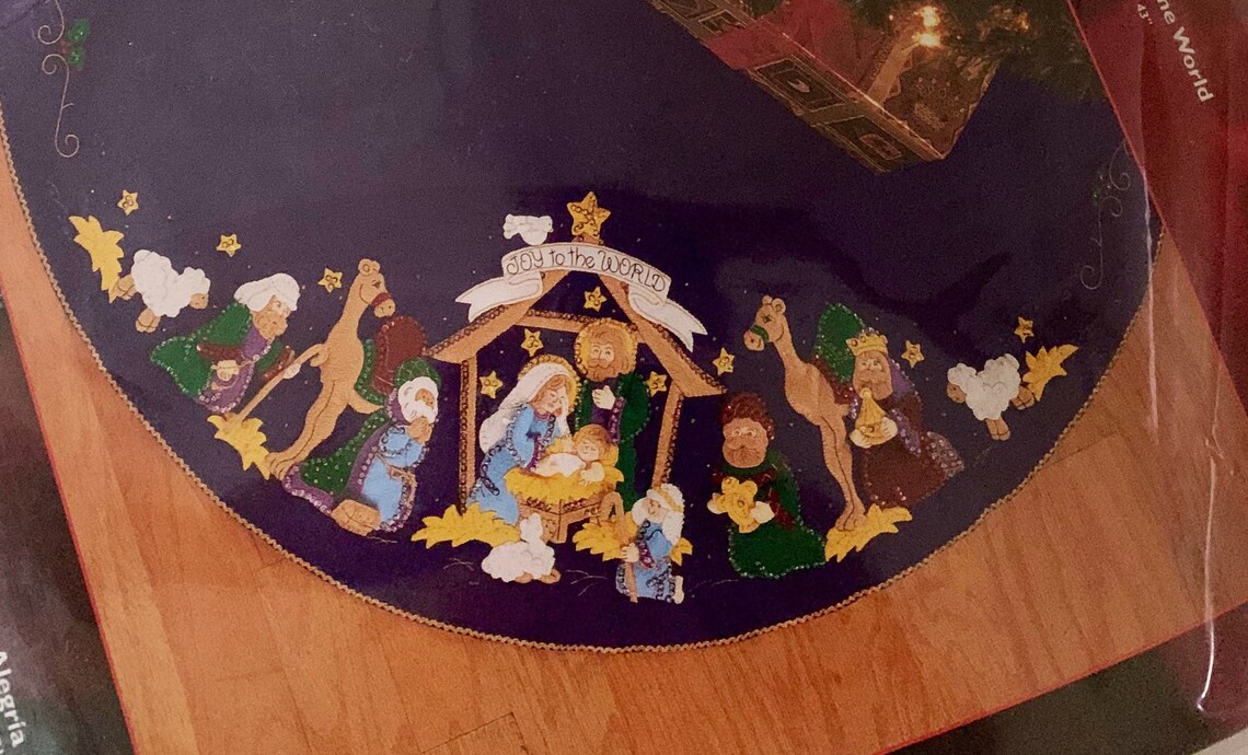 bucilla nativity tree skirt